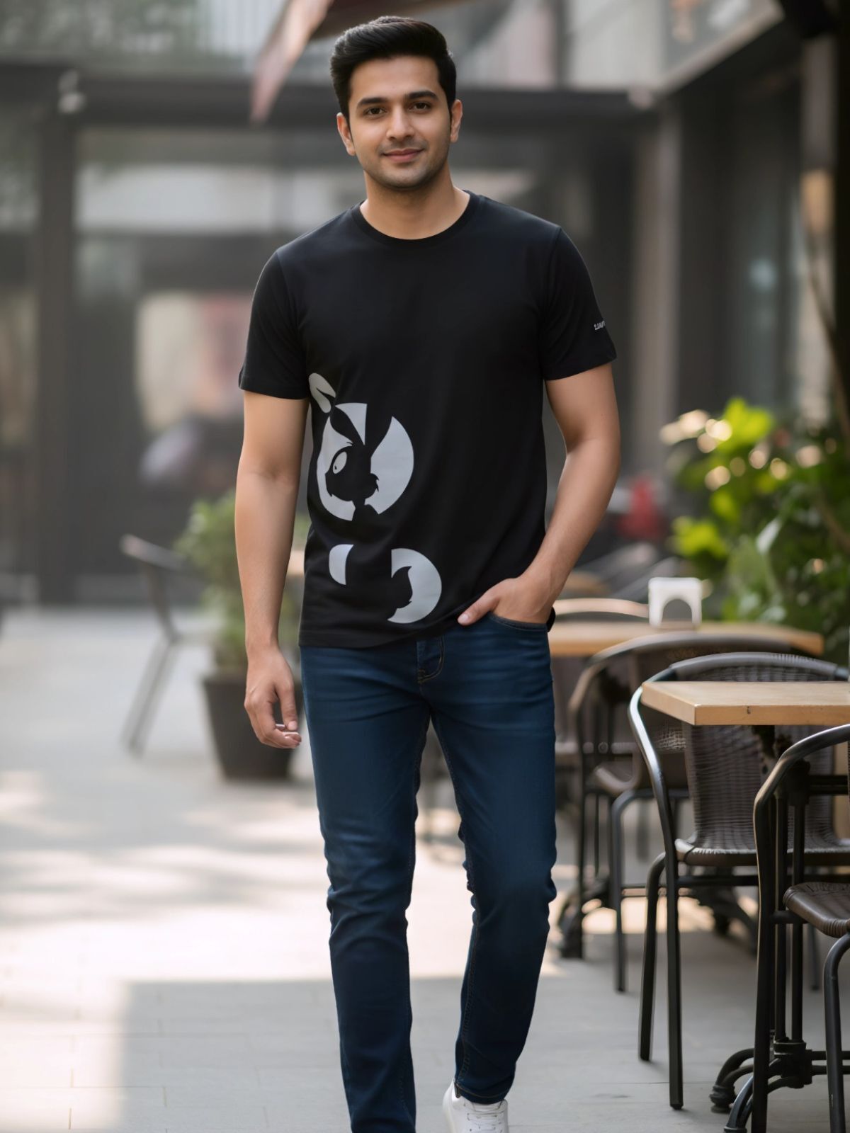 CREW NECK RABBIT T-SHIRT – SB PURE CN - BLACK (4)